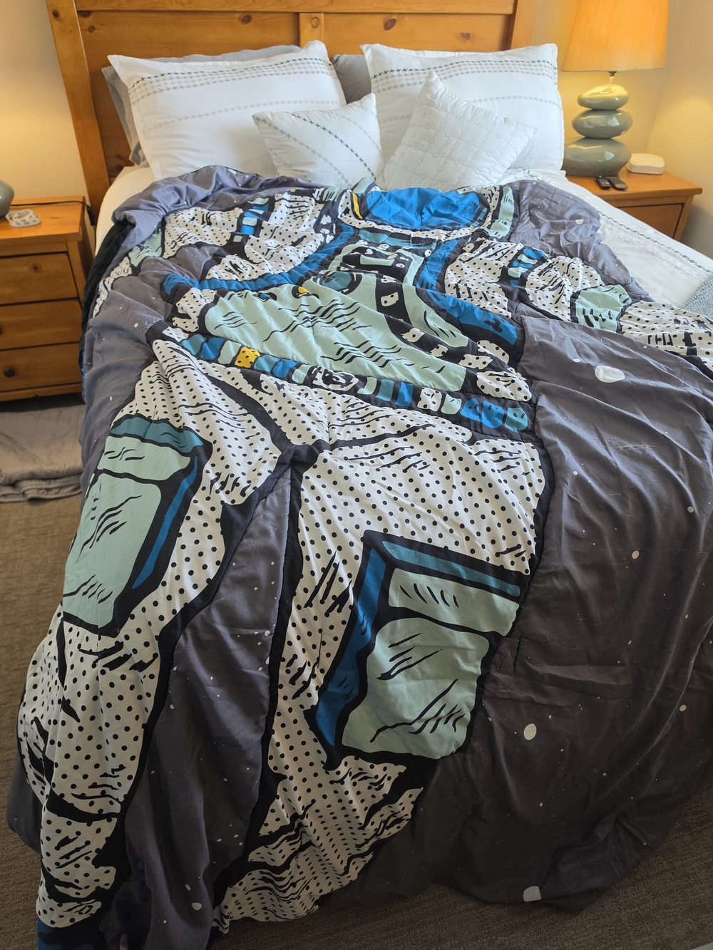 Target Astronaut Graphic Comforter - Gray, Teal & Blue